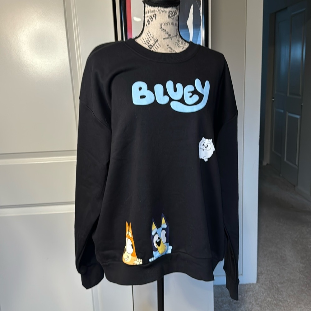 Bluey Adult Unisex Soft Crew Neck Pullover Sweater New Muffin Bingo